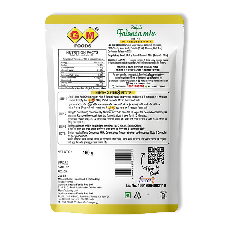GM Foods Rabdi Falooda 160 Gram (Pack Of 2)